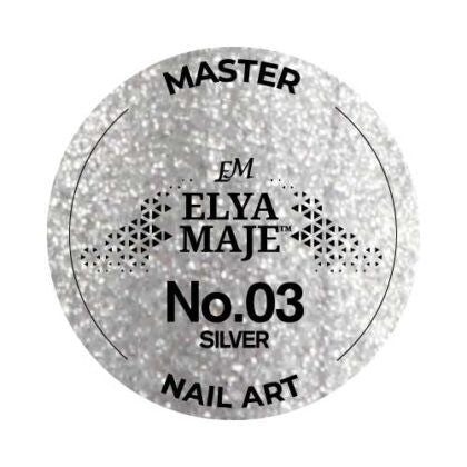 Gel Nail Art Paint 03 – Silver – Elya Maje