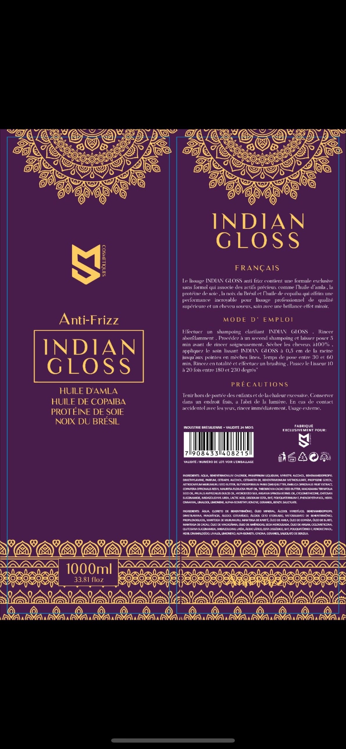 indian Gloss nouveau lissage indien