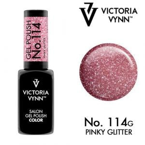 Gel Polish 114 Pinky Glitter