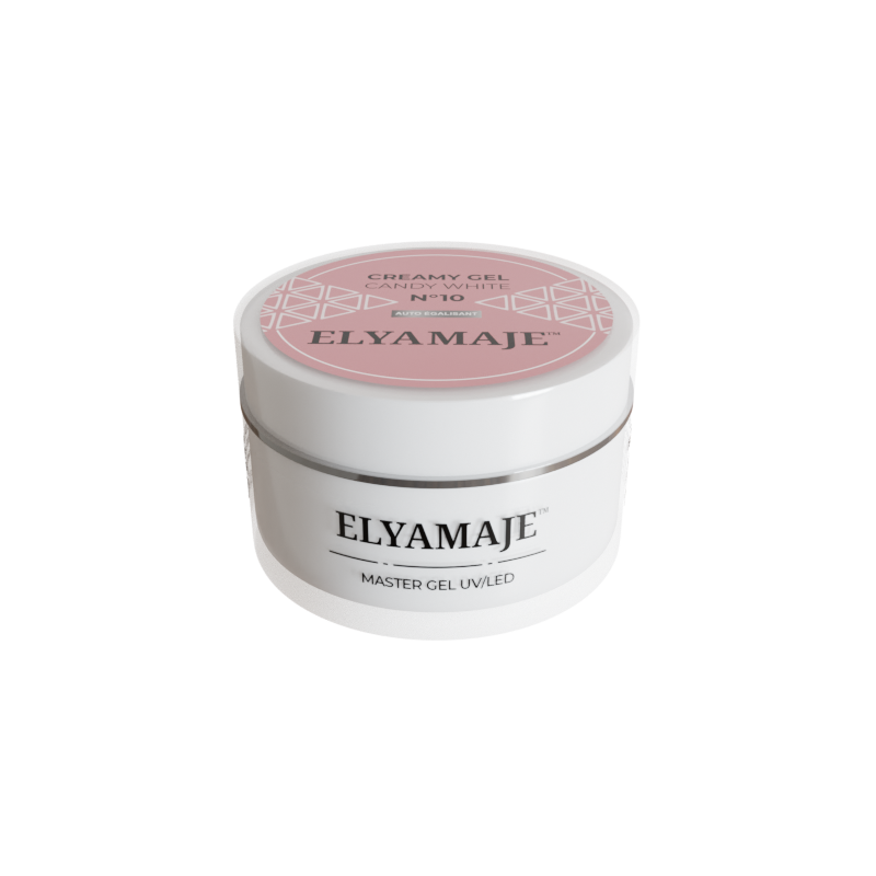 Candy White n° 10 – Gel de construction – Creamy Gel UV LED – ElyaMaje 50ML