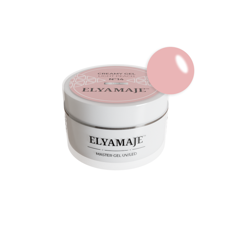 Light Peach n° 14 – Gel de construction – Creamy Gel UV LED – ElyaMaje 50ML