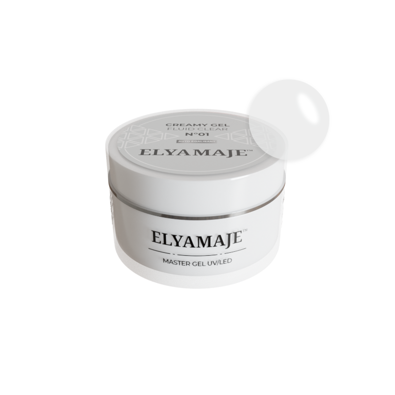 Fluid Clear n° 1 – Gel de construction – Creamy Gel UV LED – ElyaMaje 50ML