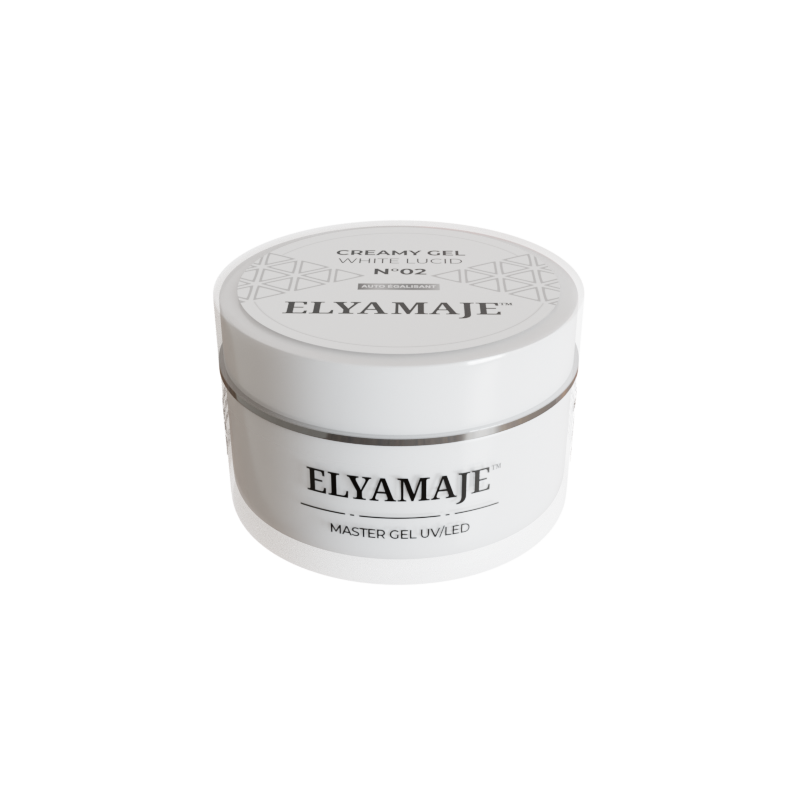 White Lucid n° 2 – Gel de construction – Creamy Gel UV LED – ElyaMaje 50ml