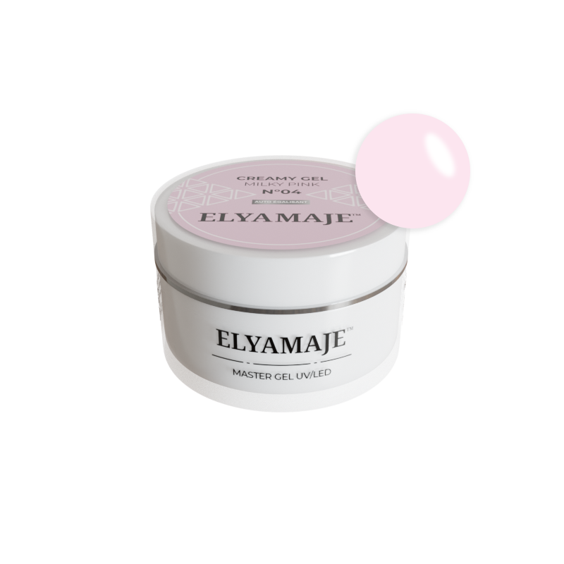 Milky Pink n° 4 – Gel de construction – Creamy Gel UV LED – ElyaMaje