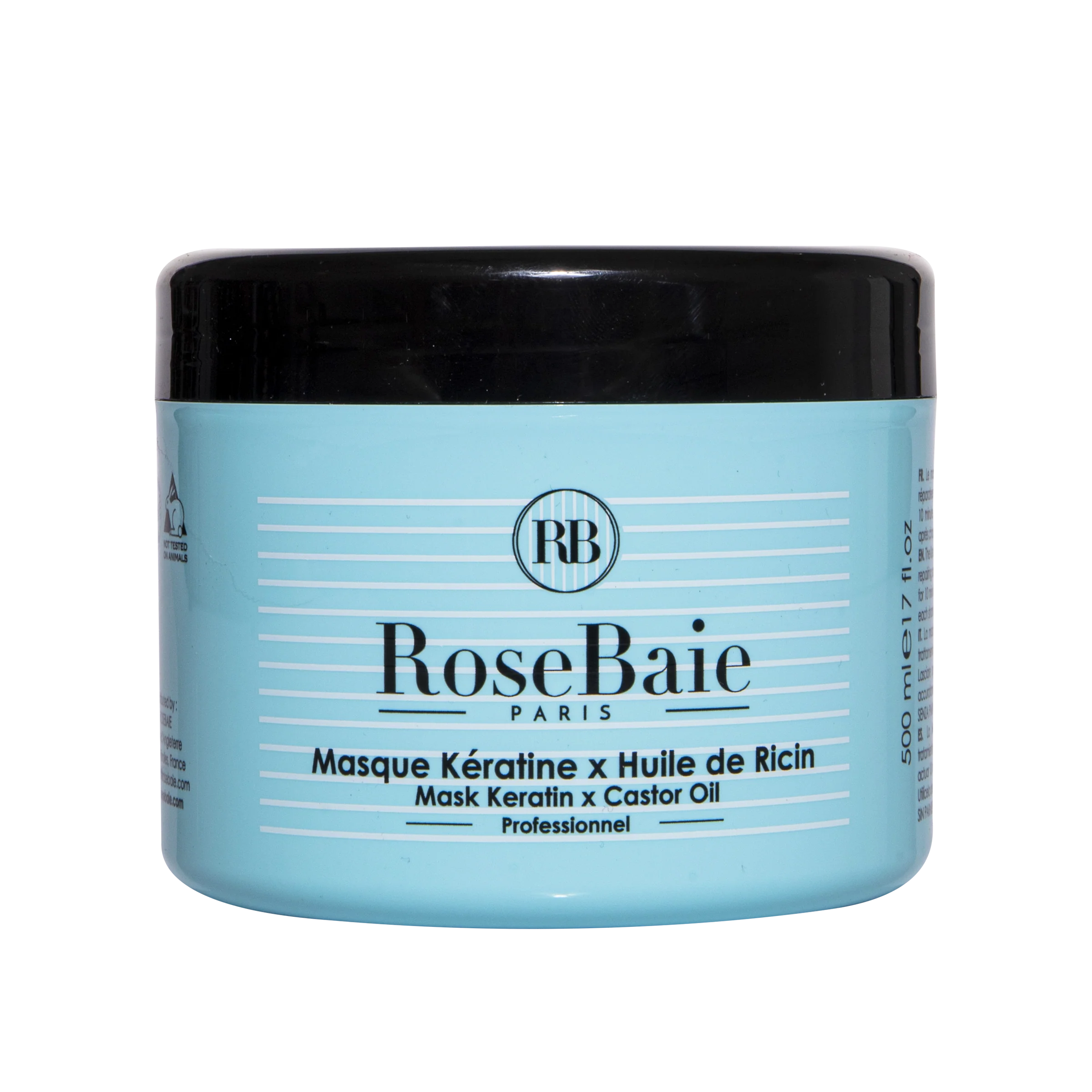 Lot de 6 masque 500ml keratin et huile de ricin RoseBaie