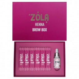 Coffret 6 teintures henné sourcils + huile à sourcils - Zola