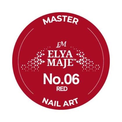 Gel Nail Art Paint 06 – Red – Elya Maje — Liss Cosmétique