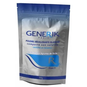 Poudre de décoloration à la kératine GENERIK 500G — Liss Cosmétique