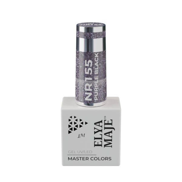 Vernis Semi Permanent – Master Color 155 – Purple black – Elya Maje — Liss Cosmétique