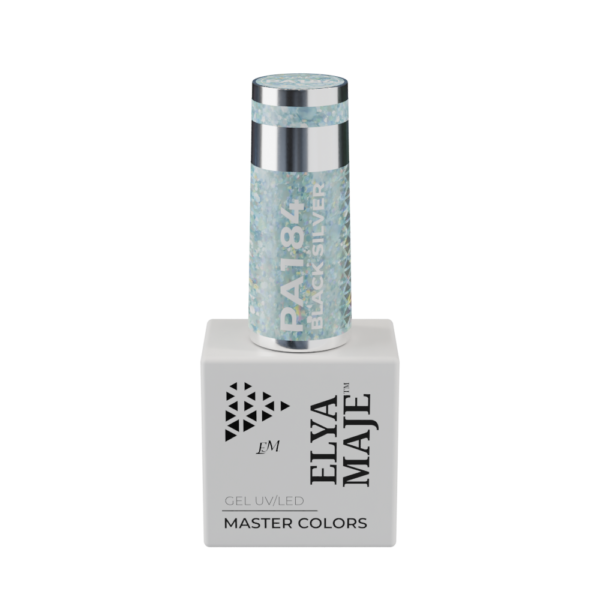 Vernis Semi Permanent – Master Color 184 – Black silver – Elya Maje — Liss Cosmétique