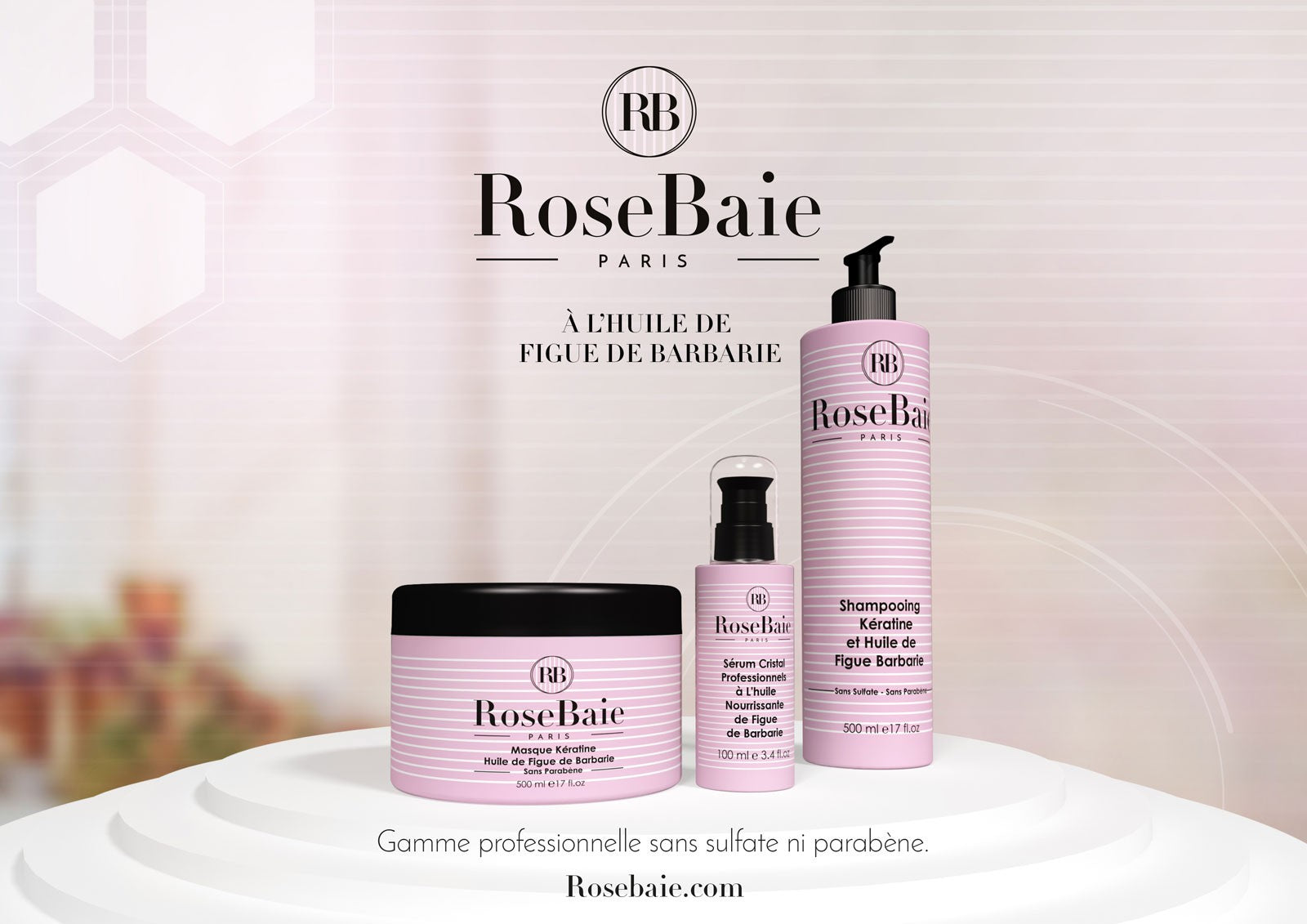 Lot Shampoing 500Ml Masque 500Ml Et Serum Rose Baie 100Ml — Liss Cosmétique
