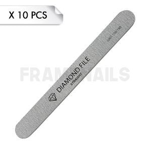 Diamond File Straight Zebra 100/180 (x10pcs) — Liss Cosmétique