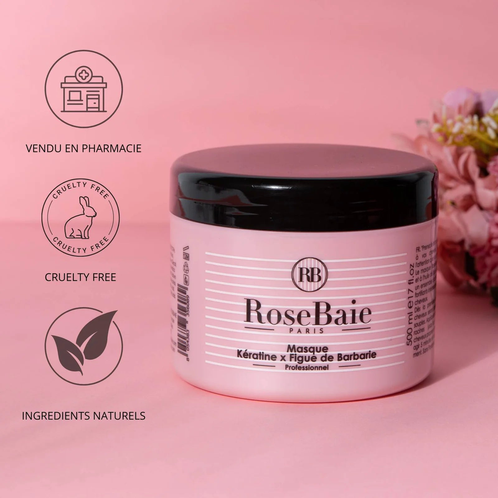 Lot De 6 Masque 500Ml Sans Sulfate Et Sans Paraben Rosebaie — Liss Cosmétique