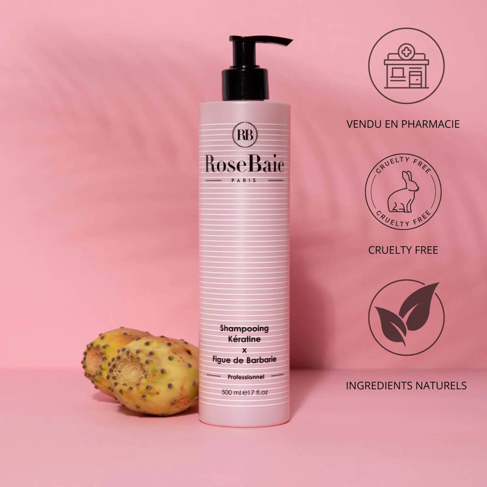 Shampoing Rose Baie Sans Sulfate — Liss Cosmétique