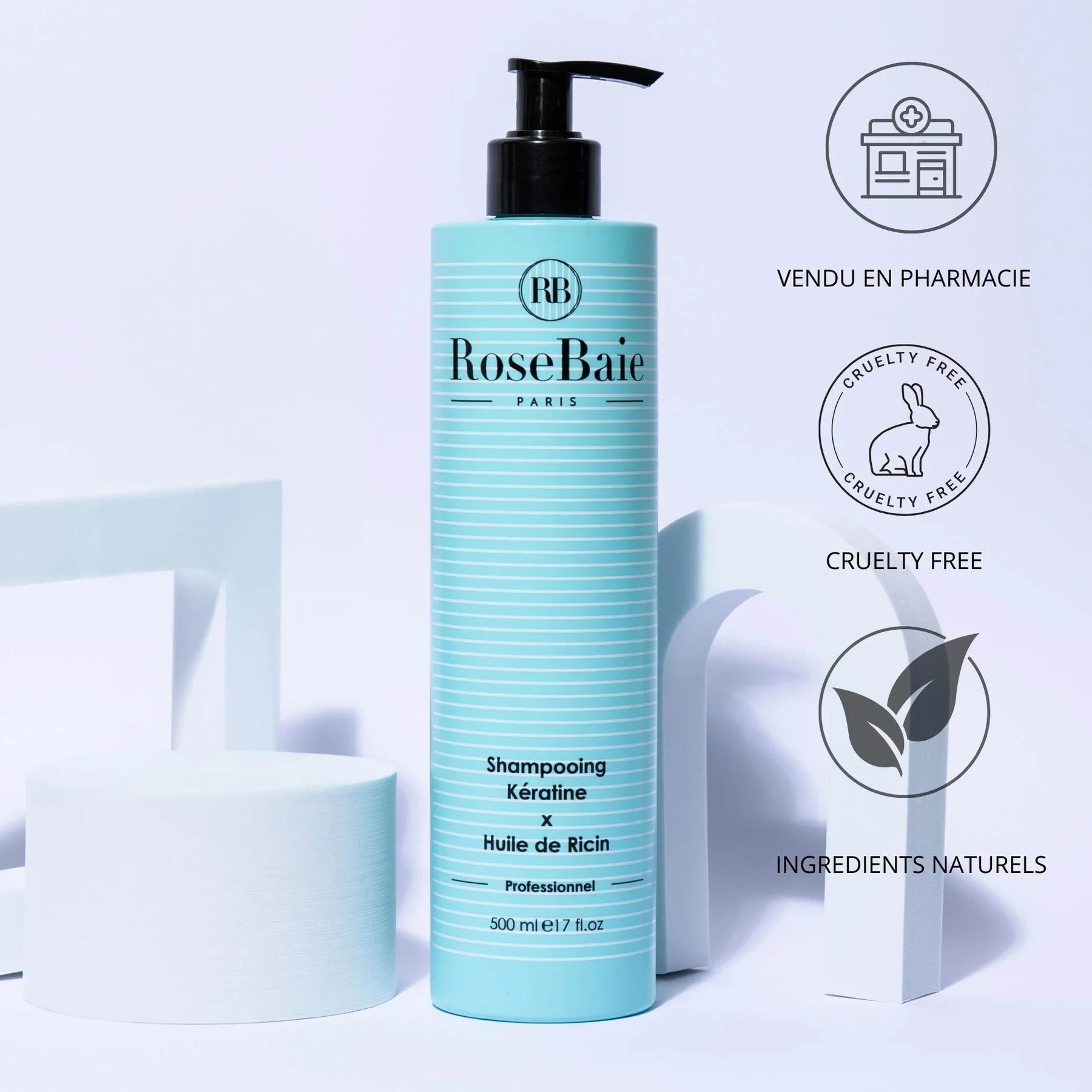 Shampoing RICIN X6 ROSE BAIE — Liss Cosmétique