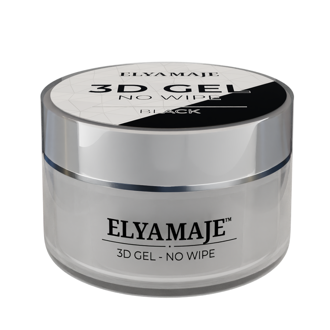 3D gel – Black – No wipe – ElyaMaje — Liss Cosmétique