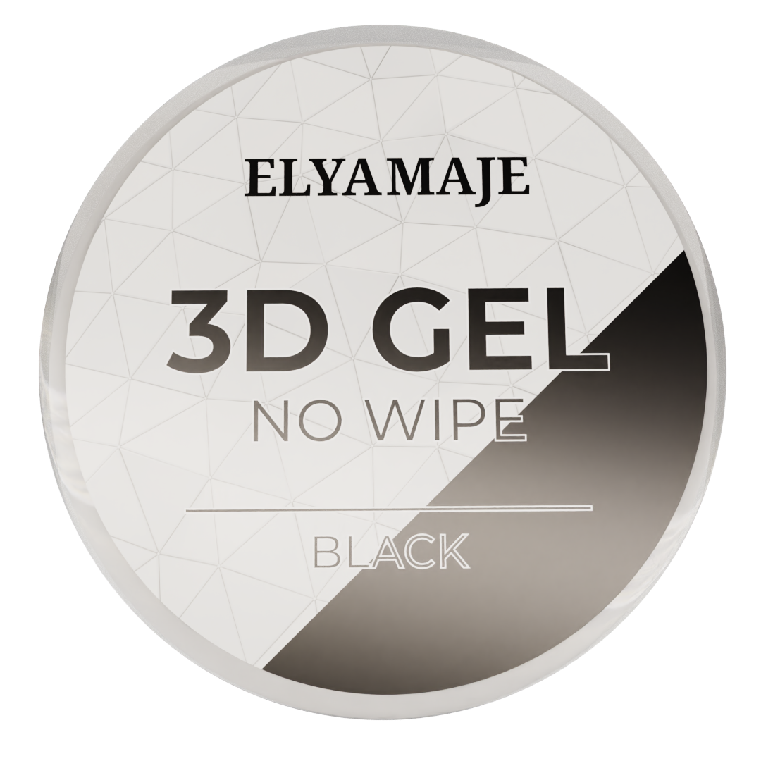 3D gel – Black – No wipe – ElyaMaje — Liss Cosmétique