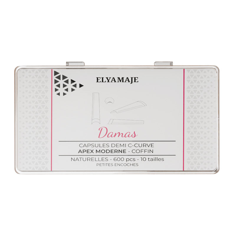 Damas – Naturelles – Demi Ccurve – Coffin – 600 Capsules – ElyaMaje — Liss Cosmétique
