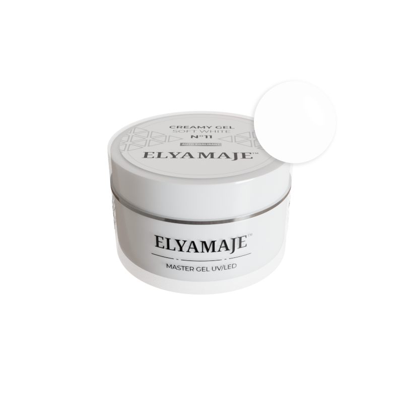 Soft White n° 11 – Gel de construction – Creamy Gel UV LED – ElyaMaje 50ML — Liss Cosmétique