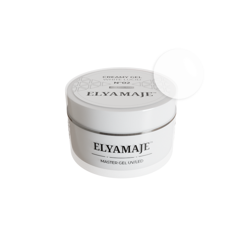 White Lucid n° 2 – Gel de construction – Creamy Gel UV LED – ElyaMaje 50ml — Liss Cosmétique