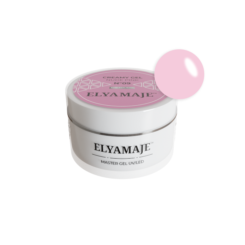 Nude Pink n° 9 – Gel de construction – Creamy Gel UV LED – ElyaMaje 50ML — Liss Cosmétique