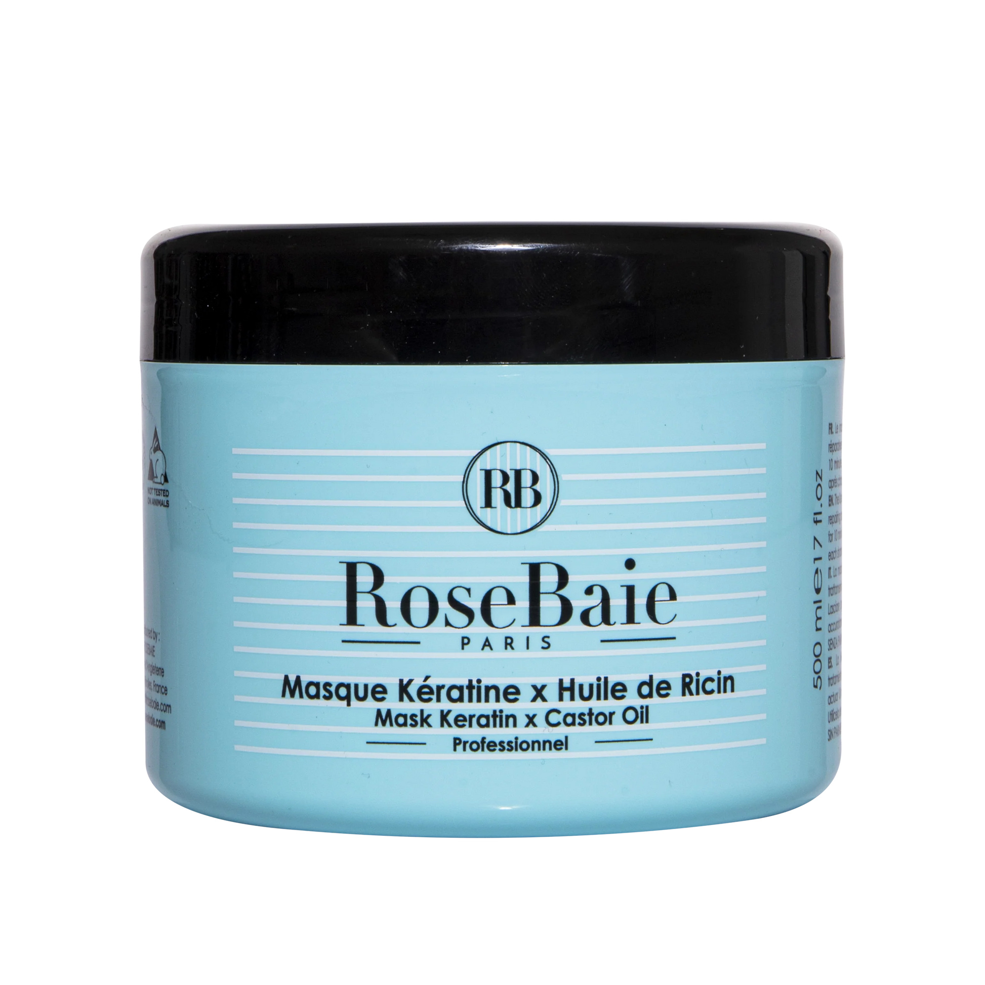 Lot de 6 masque 500ml keratin et huile de ricin RoseBaie — Liss Cosmétique