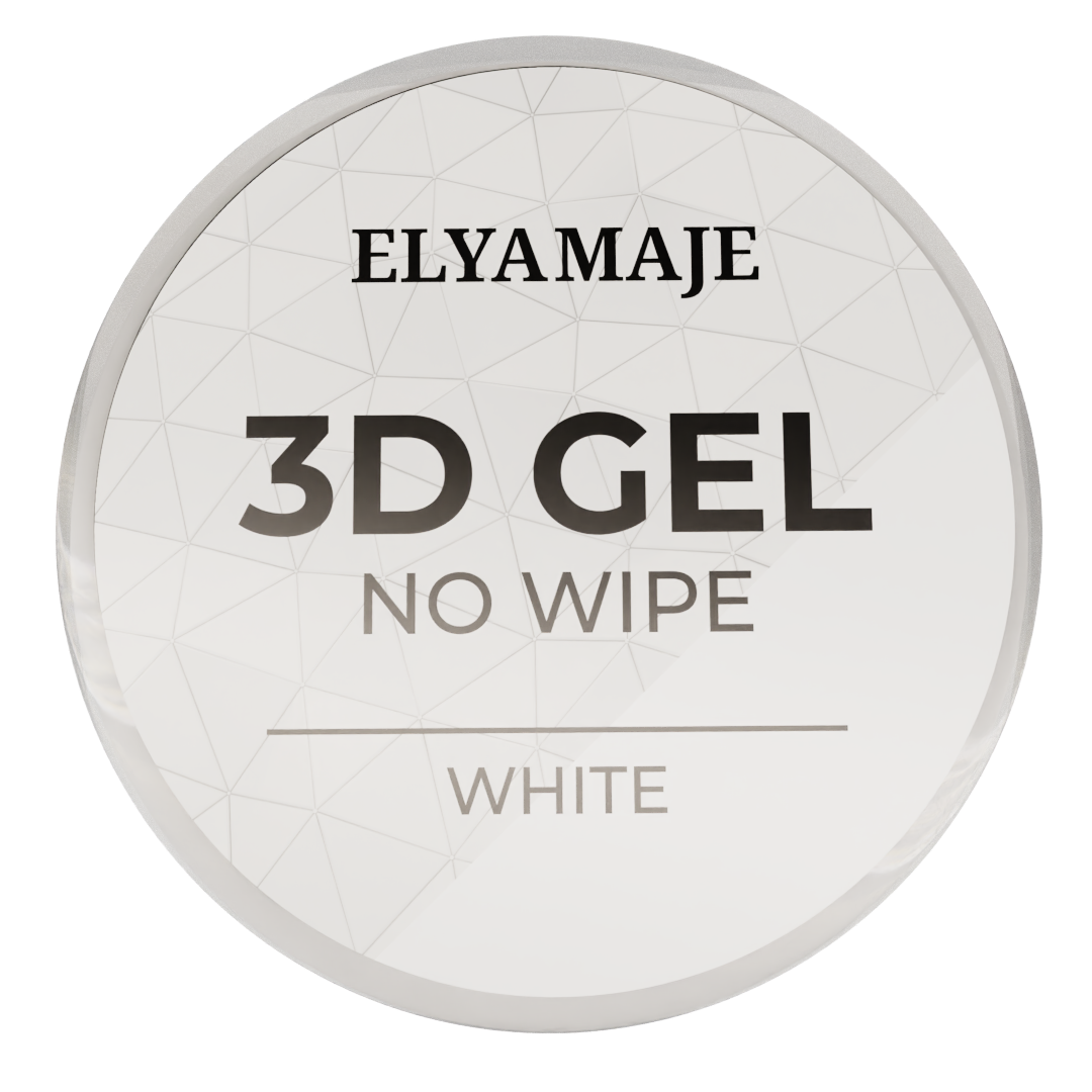 White – 3D gel – No wipe – ElyaMaje — Liss Cosmétique